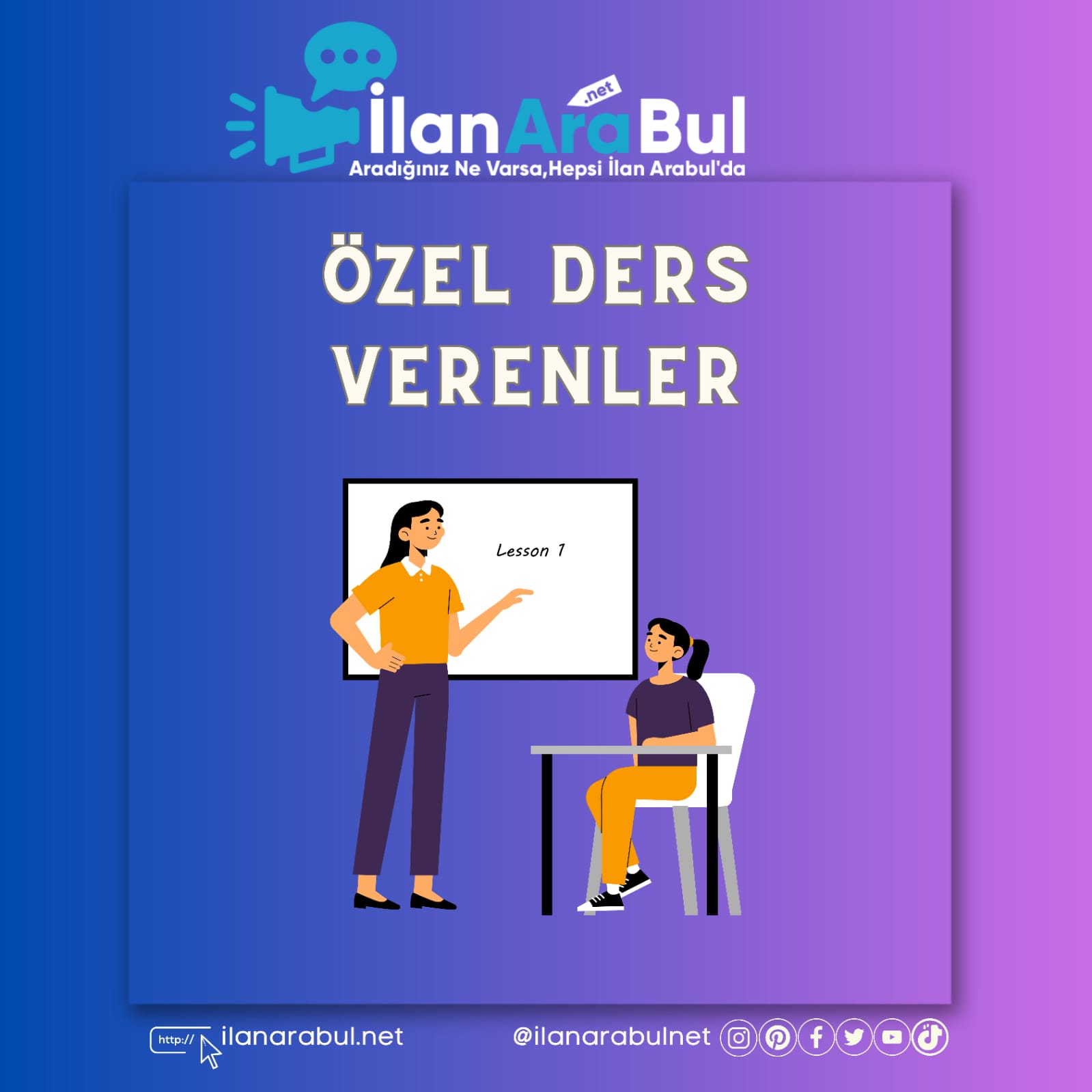 Özel Ders Verenler İlan arabul’da