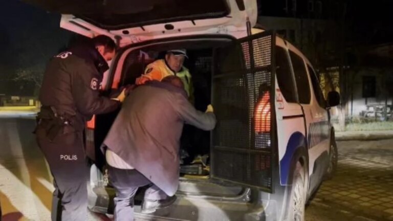 Alkollü sürücü polise zor anlar yaşattı