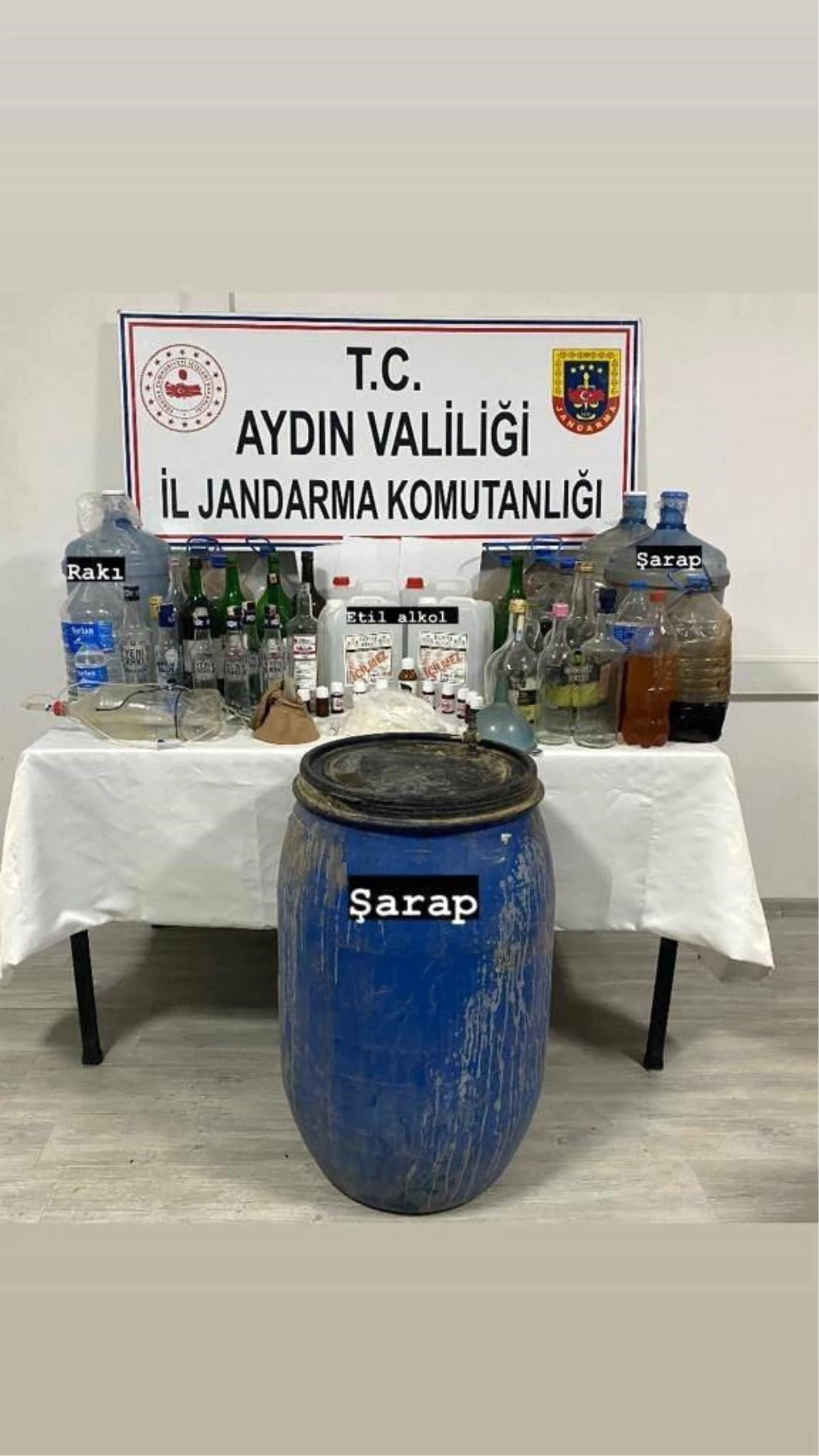 Aydın’da Sahte Alkol Operasyonu: 290 Litre Sahte Alkol Ele Geçirildi