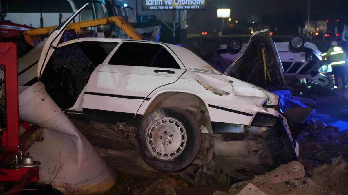 Kırıkkale’de Çarpışan Otomobiller Takla Attı: 1 Yaya, 5 Kişi Yaralandı