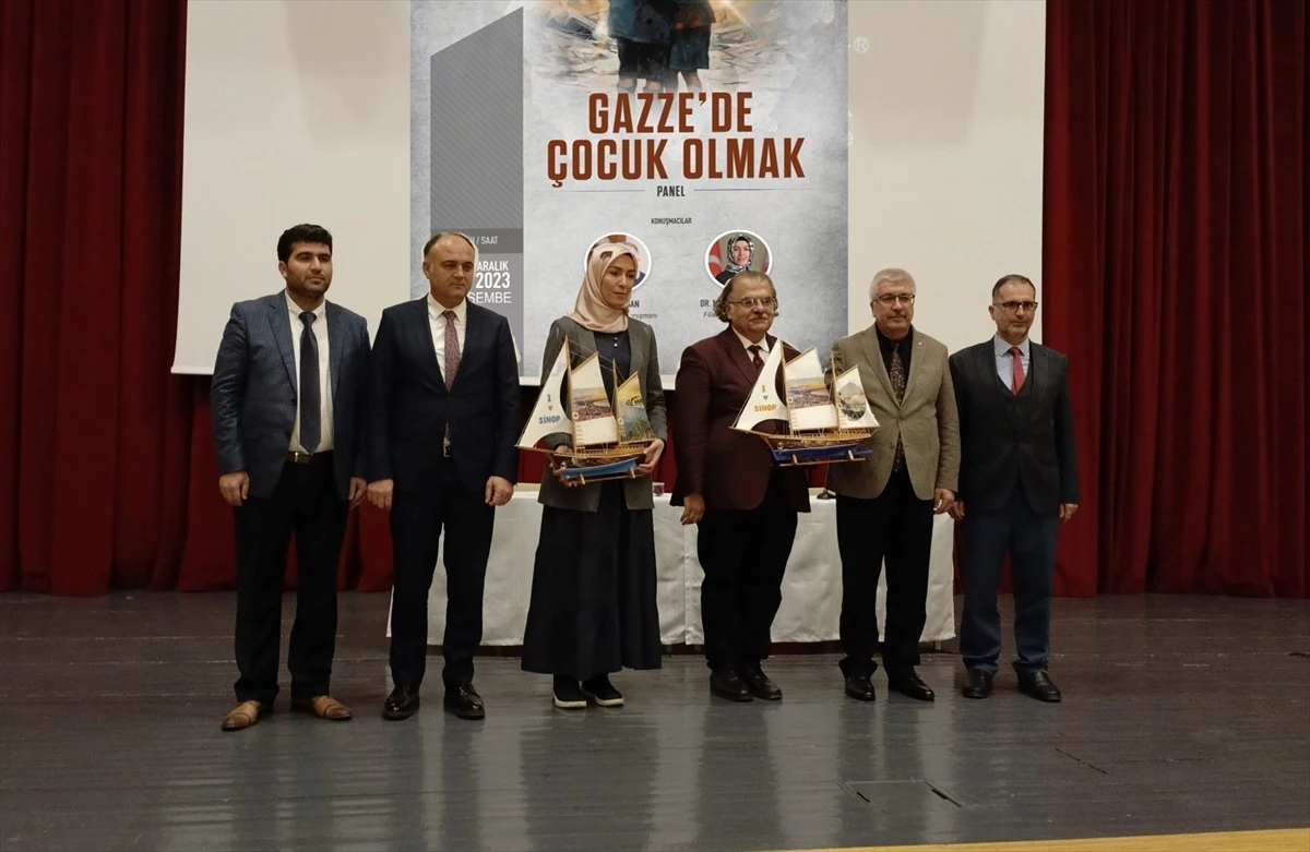 Sinop Şehit Ömercan Açıkgöz Anadolu İmam Hatip Lisesi öncülüğünde ‘Gazze’de Çocuk Olmak Paneli’ düzenlendi