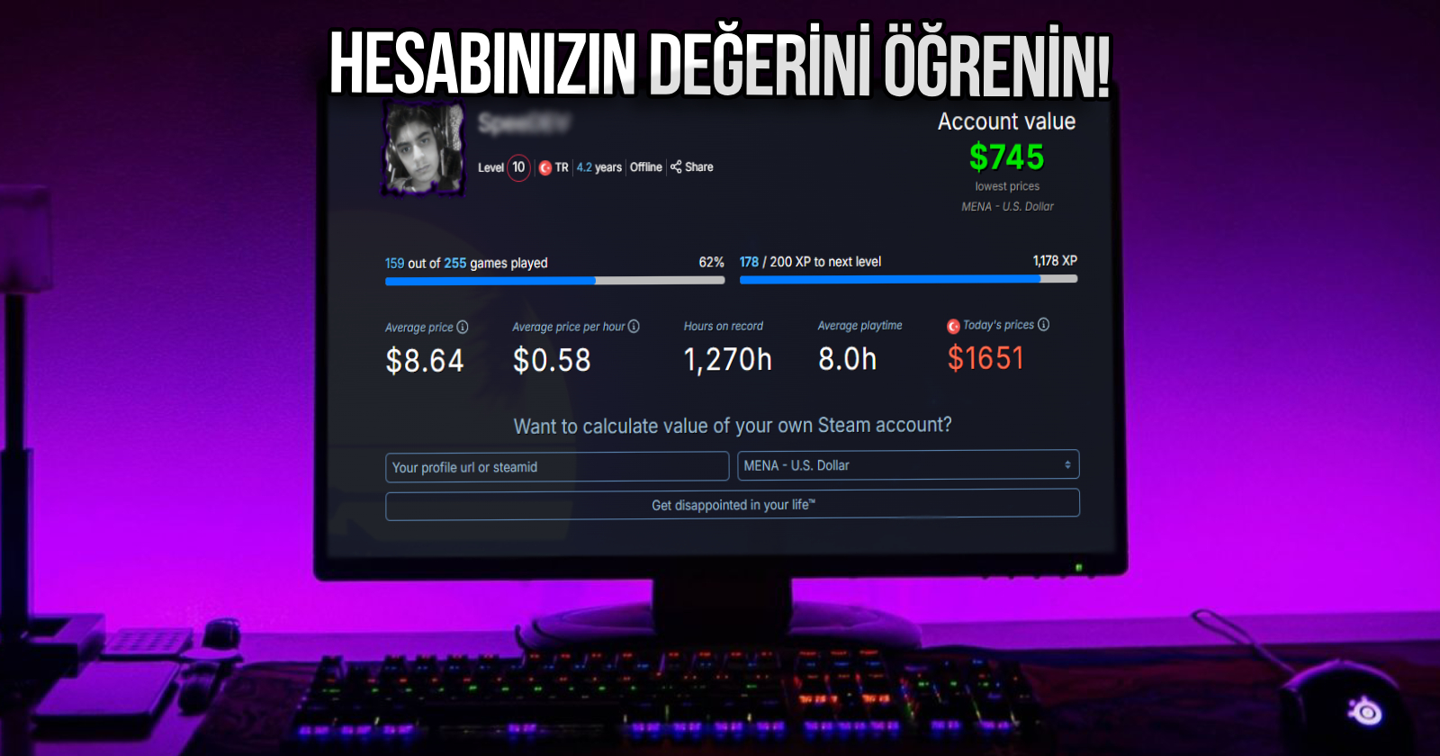 Steam hesabım kaç TL ediyor? Nasıl öğrenirim?