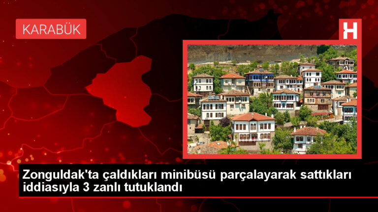 Zonguldak’ta çalınan minibüs kesimlere ayrılarak satıldı