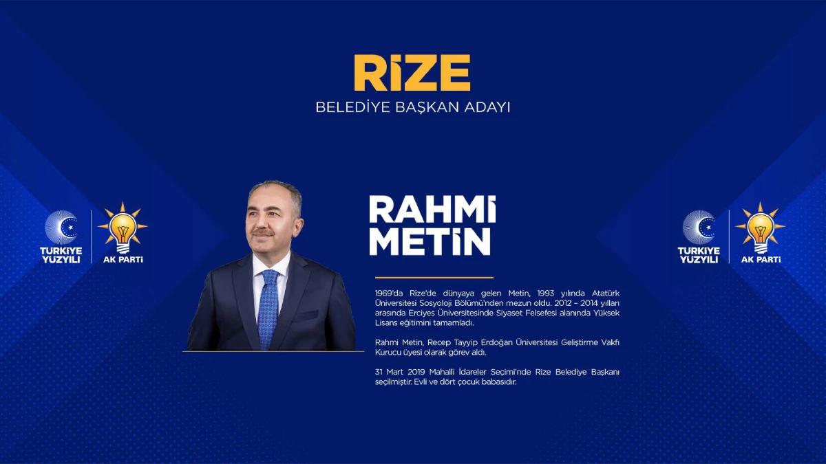 AK Parti Rize adayı belli oldu mu? 2024 Rize Belediye Başkanı adayı Rahmi Metin kimdir?