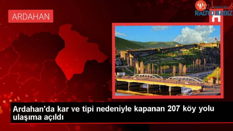 Ardahan’da kar ve tipi nedeniyle kapanan 207 köy yolu yeniden ulaşıma açıldı