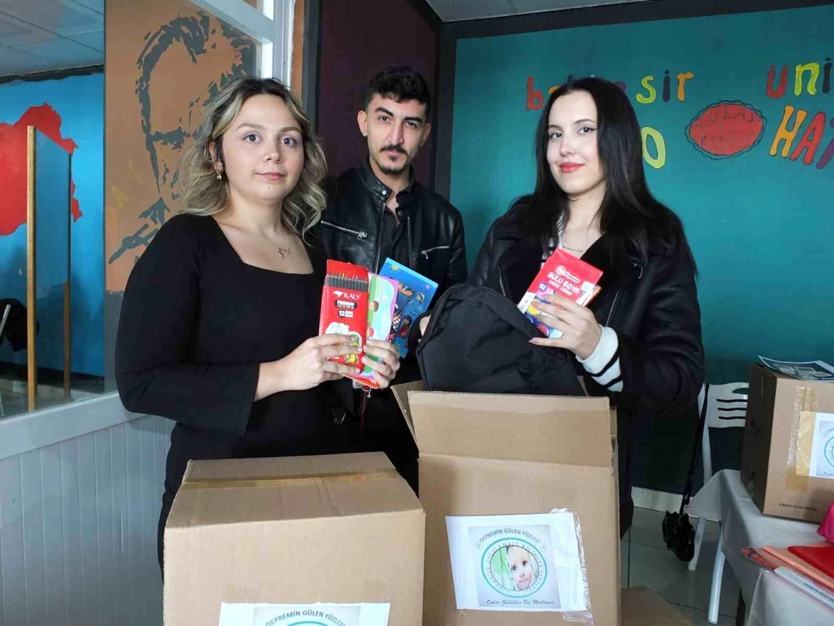 Balıkesir Üniversitesi öğrencileri zelzele bölgesindeki öğrencilere yardım gönderdi