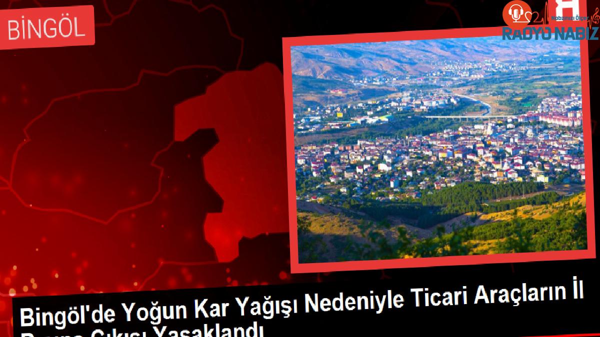 Bingöl’de Yoğun Kar Yağışı Nedeniyle Ticari Araçların İl Dışına Çıkışı Yasaklandı