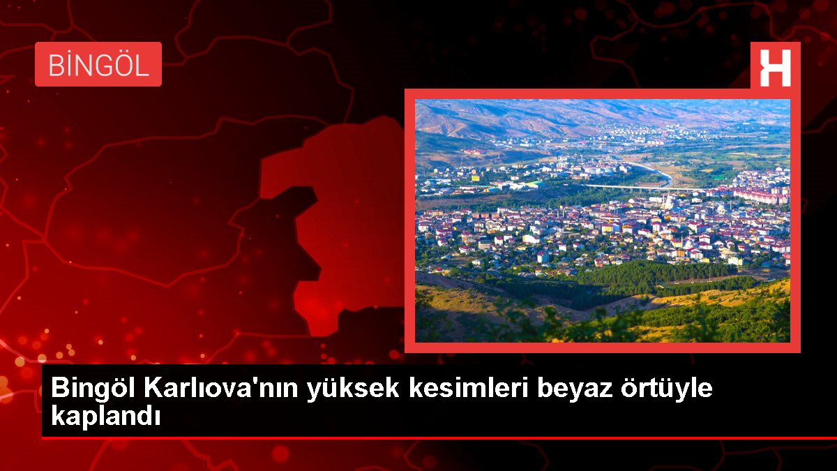 Bingöl’ün Karlıova ilçesinde ağır kar yağışı