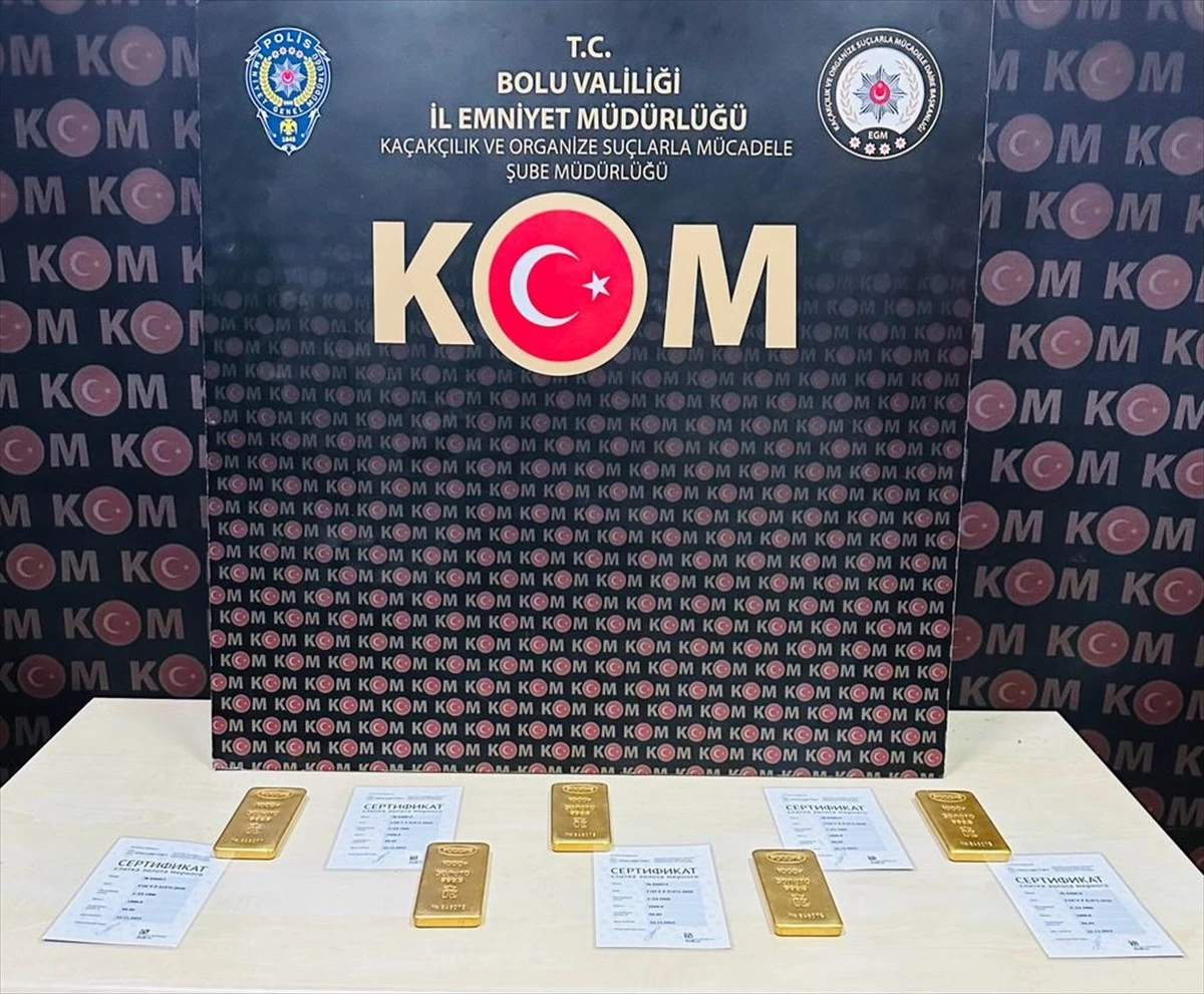 Bolu’da Kaçakçılık Operasyonunda 5 Kilogram Altına El Konuldu