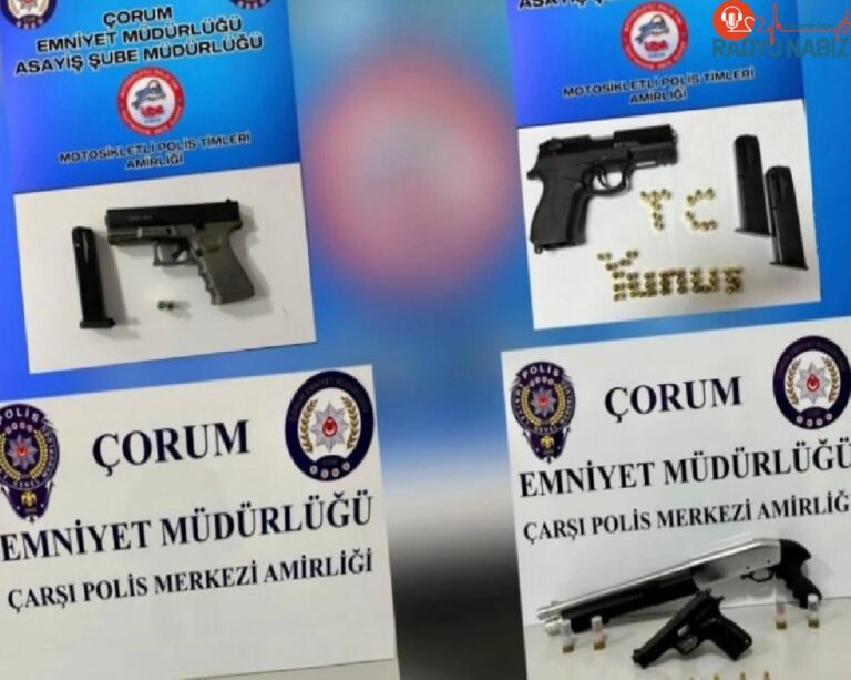 Çorum’da yapılan şok uygulamalarda silah ve uyuşturucu ele geçirildi