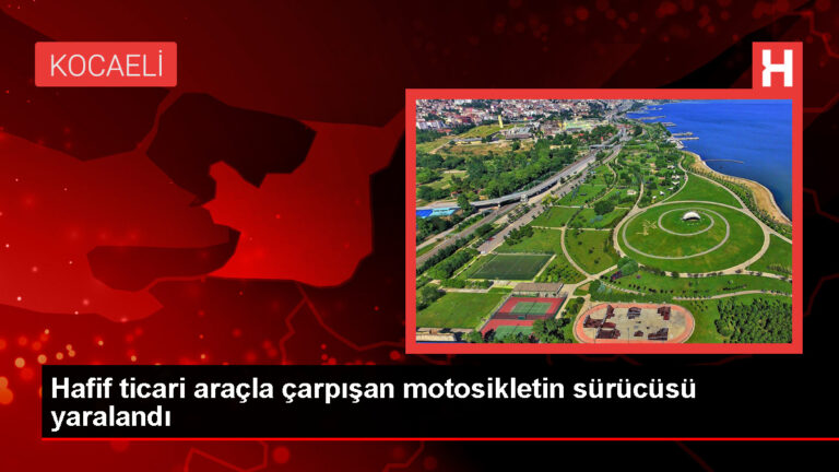 Darıca’da motosiklet ile hafif ticari araç çarpıştı