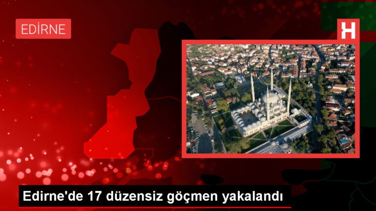 Edirne’de 17 düzensiz göçmen yakalandı