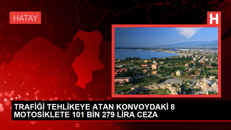 Hatay’da asker uğurlama konvoyunda trafiği tehlikeye atan motosiklet sürücülerine ceza