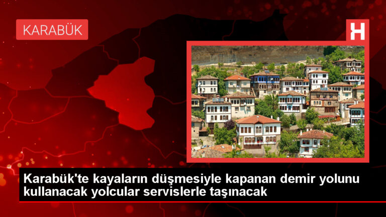 Karabük’te Kayaların Düşmesi Sonucu Kapanan Demir Yolu İçin Servisler Hizmet Verecek