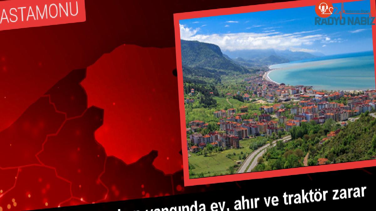 Kastamonu’da çıkan yangında ev ve araçlar zarar gördü