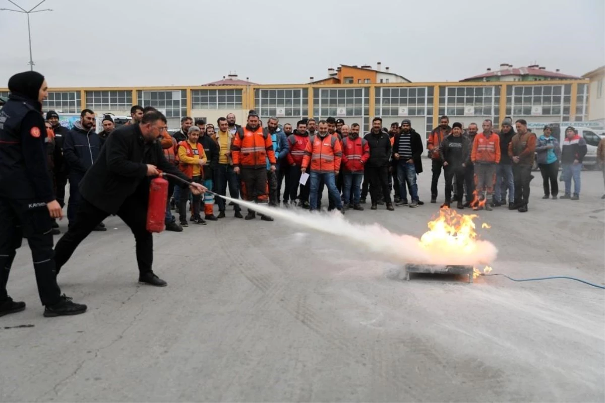 Kocasinan Belediyesi, Personeline Yangın Tatbikatı Eğitimi Verdi