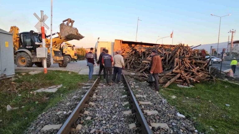 Nazilli’de Kamyonun Demiryolu Üzerinde Devrilmesi Tren Seferlerini Durdurdu