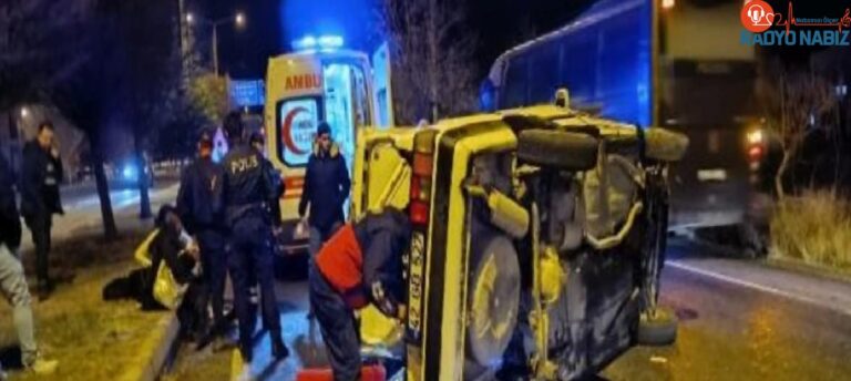 Nevşehir’de refüje çarpan otomobil takla attı: 5 yaralı