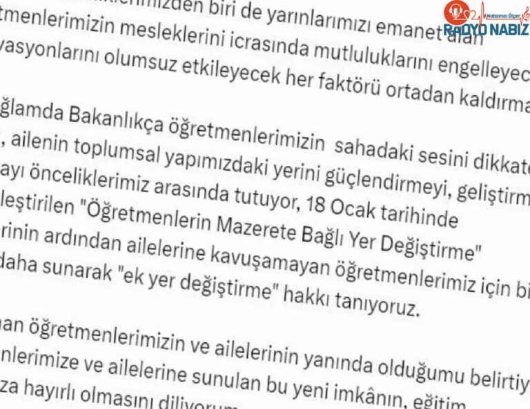 Öğretmenlere ek yer değiştirme hakkı tanındı