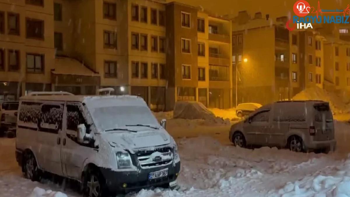 Yüksekova’da lapa lapa kar yağışı başladı