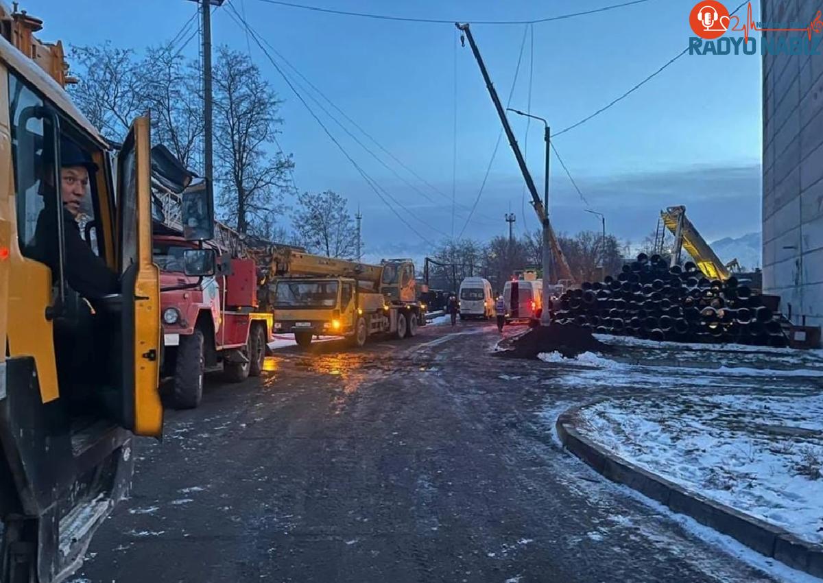 Kırgızistan’da yangın sonrası enerji santrali onarım çalışmaları başladı