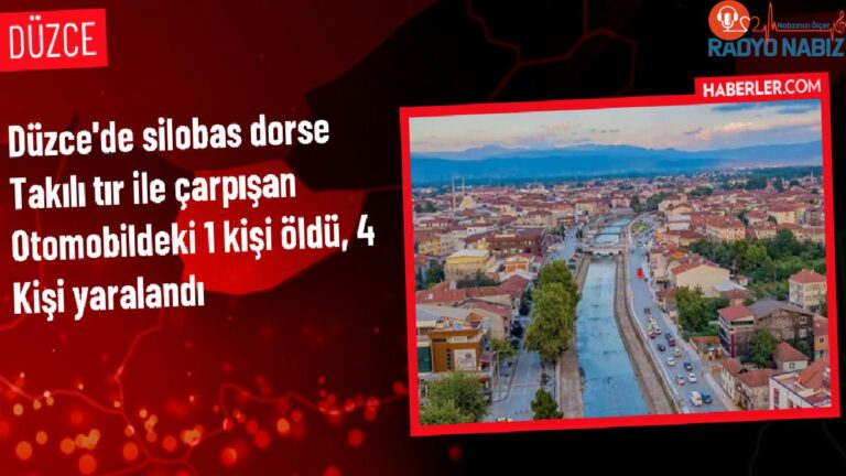 Düzce’de araba ile tır çarpışması: 1 meyyit, 4 yaralı