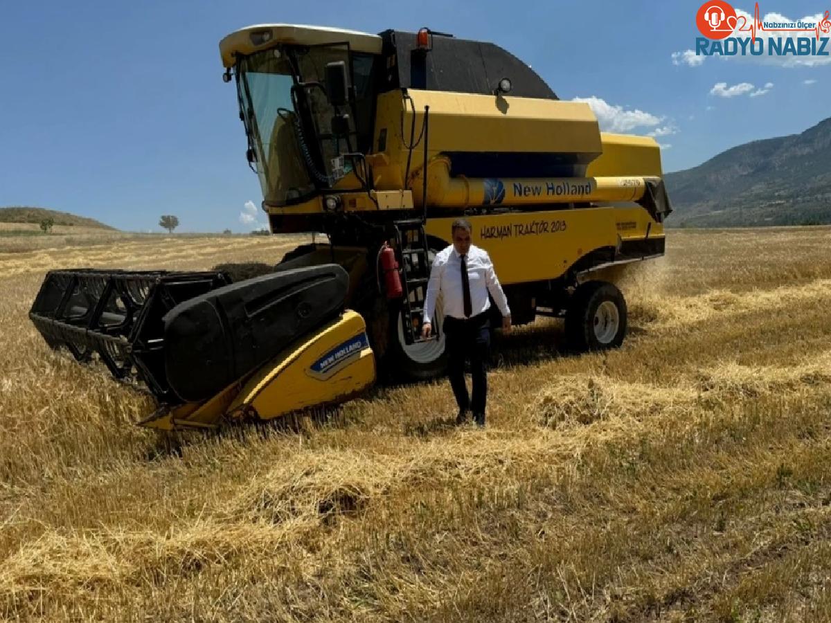 Sivas’ın Akıncılar ilçesinde arpa hasadı gerçekleştirildi