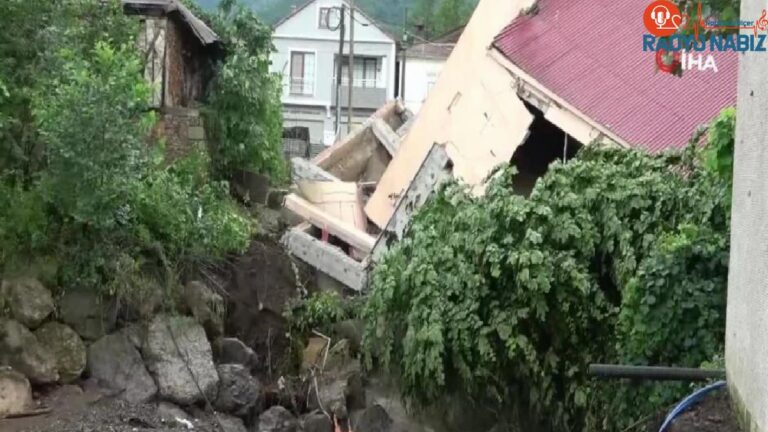 Giresun’da şiddetli yağışlar sel ve heyelanlara neden oldu